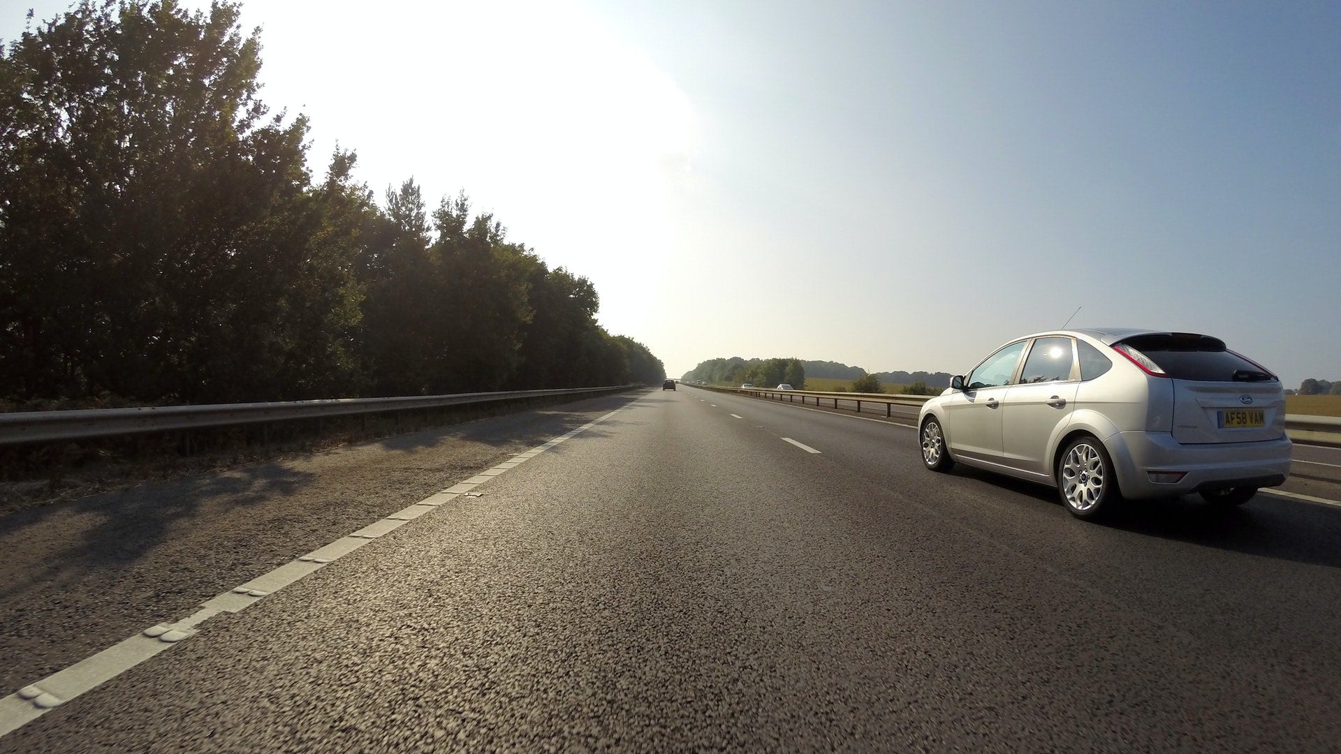 Car on a highway. Fuelled Nutrition