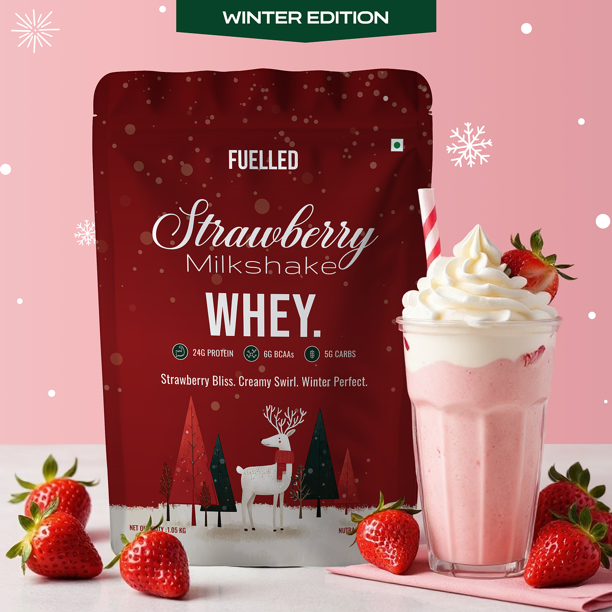 #Flavours_Strawberry Milkshake 🍓